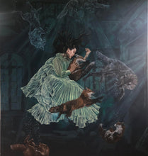 Load image into Gallery viewer, "In-between being and nothingness, she believed the glass to be half full, the fox did not agree as he took hos last breath of water" Isabelle Inghilleri 🔴SOLD
