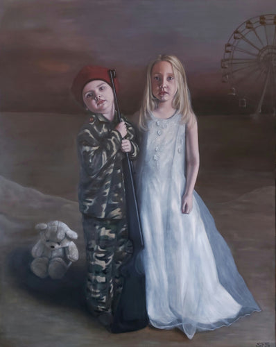 Siri Fossum Storhaug, The soldier and the bride, Galleri ER, maleri, painting, Sandefjord
