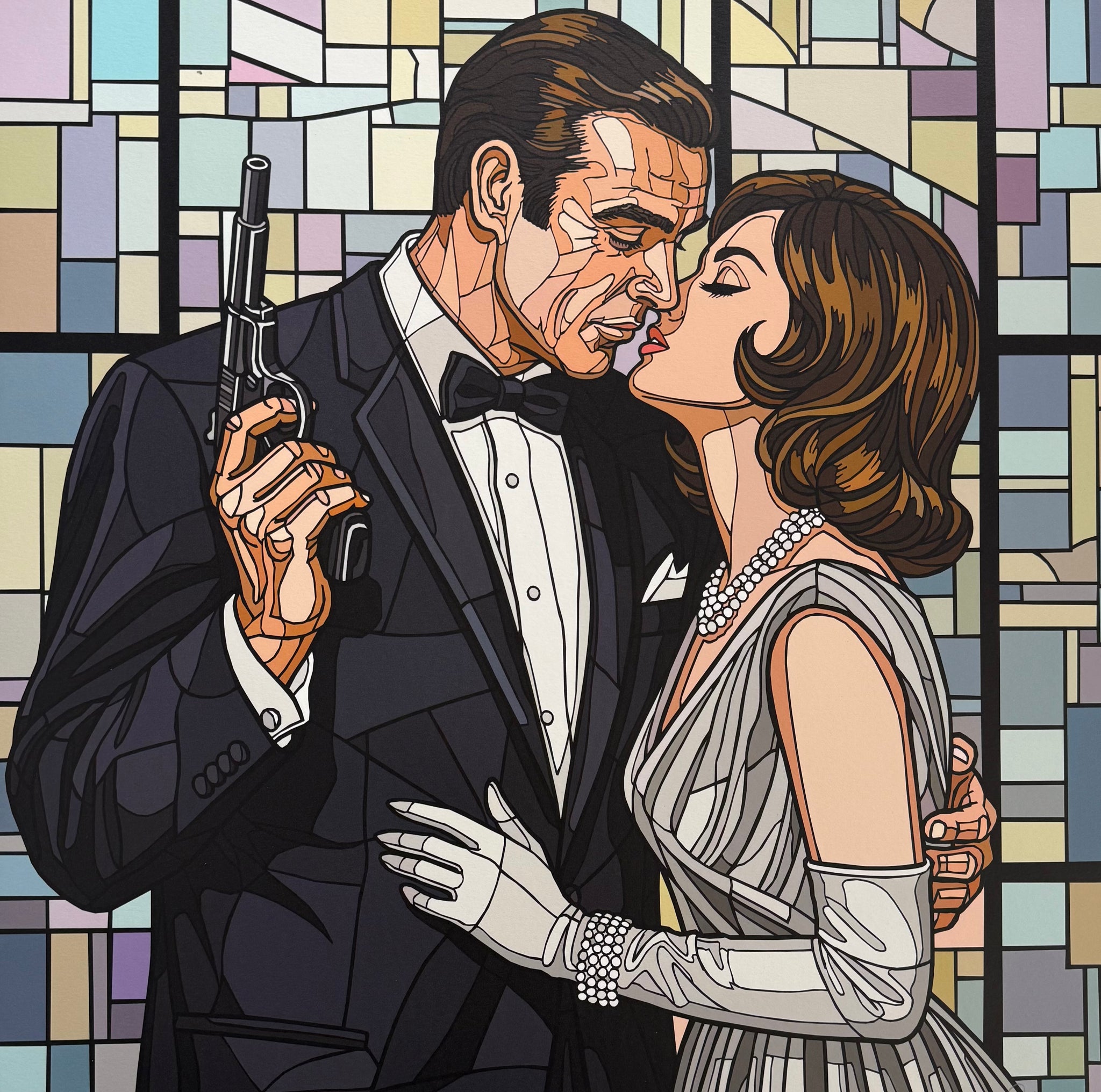 Isolert illustrasjon av kvinner som går i regnklær med paraplyer i farger  stockvektor © robzs #171227330, image size:2048x2032