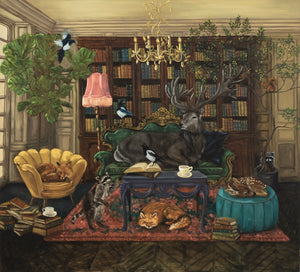 "Relaxing in the library after tea" Isabelle Inghilleri