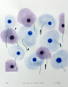 "Tiny men in flower forest" Nora Hindrum Mikkelsen
